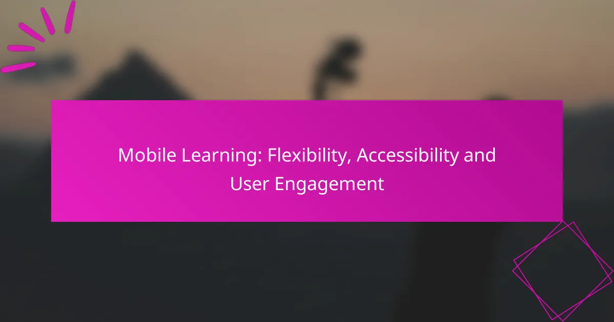 Mobile Learning: Flexibility, Accessibility and User Engagement