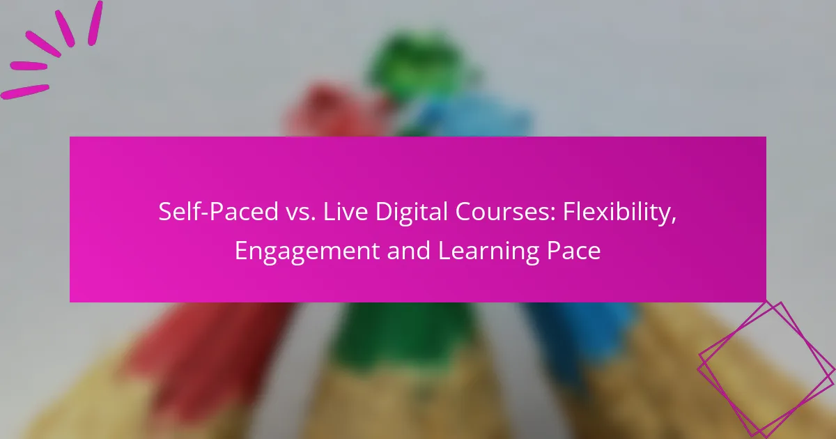 Self-Paced vs. Live Digital Courses: Flexibility, Engagement and Learning Pace