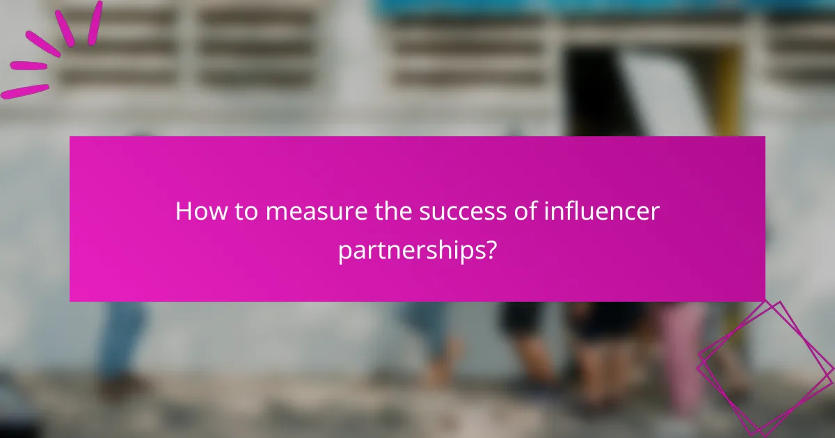 How to measure the success of influencer partnerships?