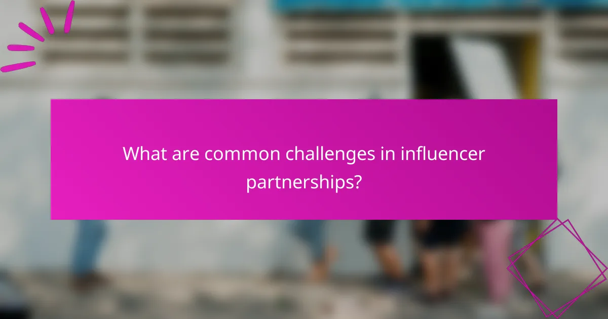What are common challenges in influencer partnerships?