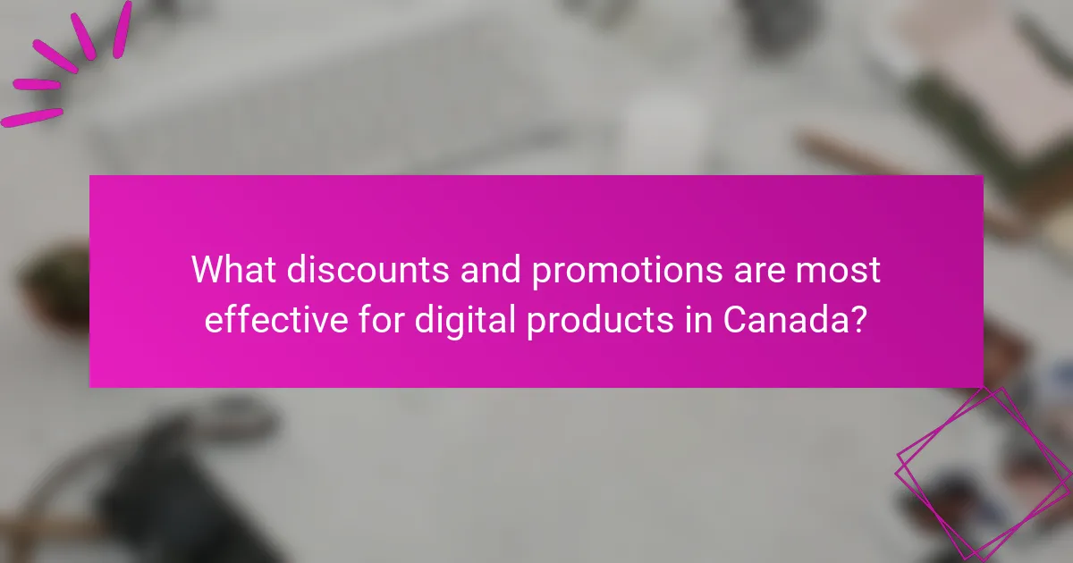 What discounts and promotions are most effective for digital products in Canada?