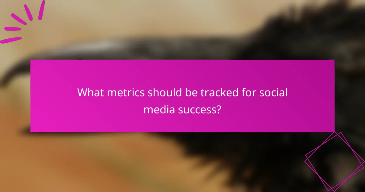 What metrics should be tracked for social media success?